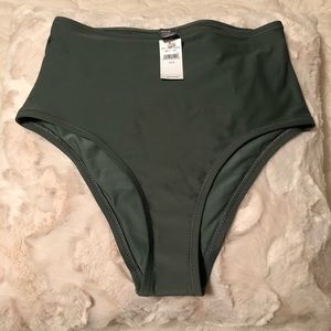 NWT Aerie High Waisted Green Bikini Bottom